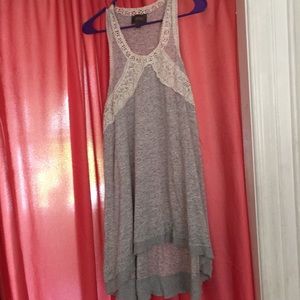 Beach 🏖 cover up, grey and white lace